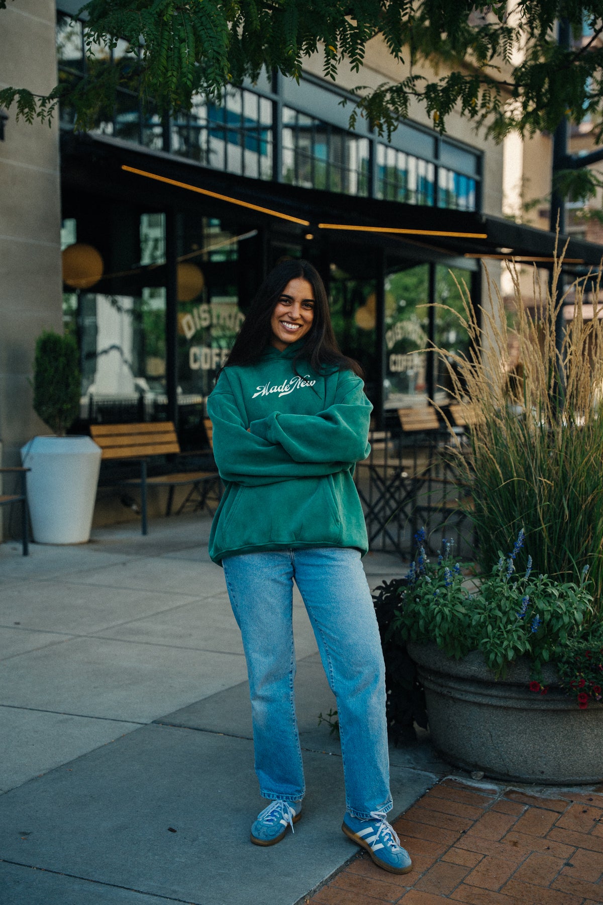 Dark Green Simple Hoodie