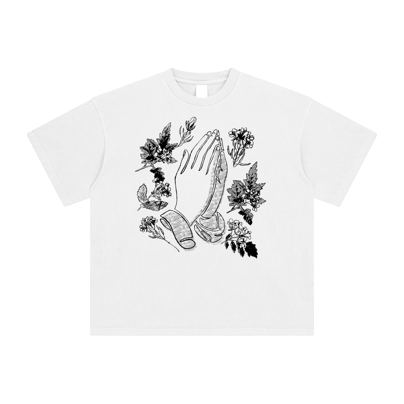 "Pray with Faith" Heavyweight Vintage White Tee