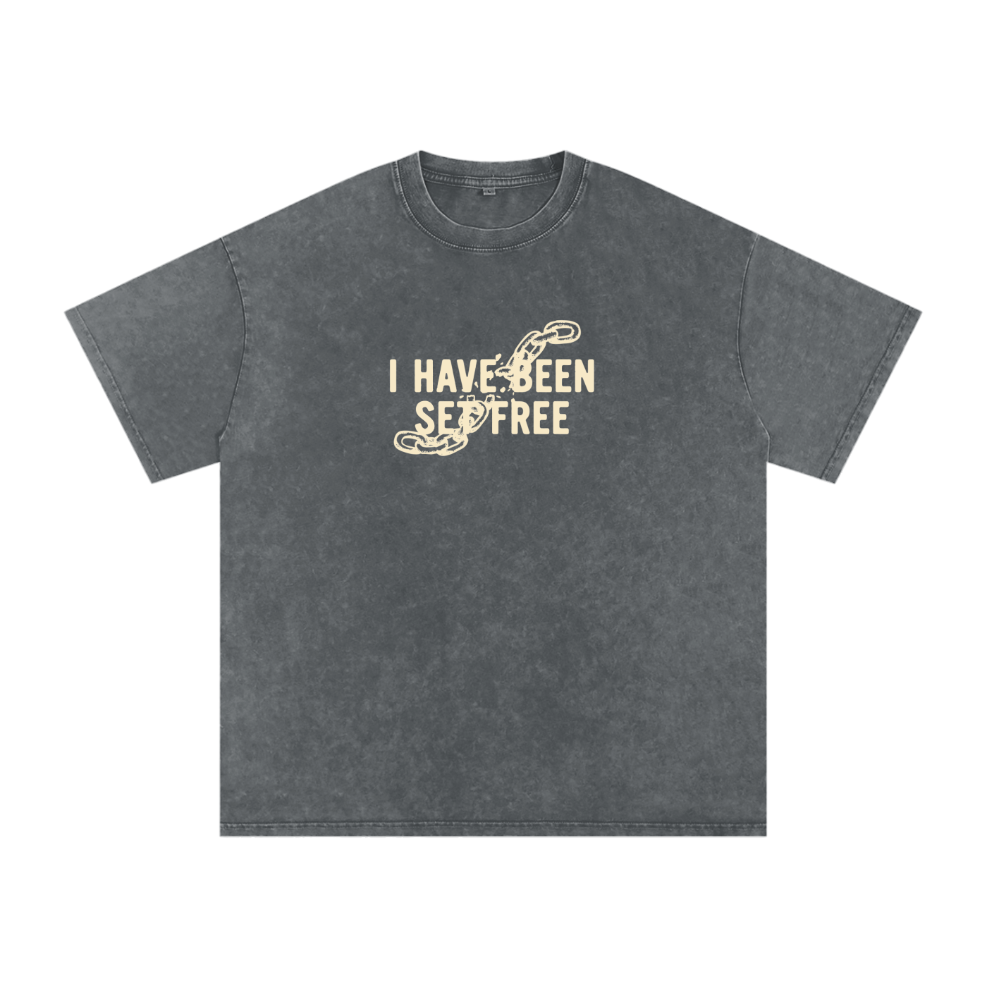 Snow Washed Oversized Cotton T-Shirt