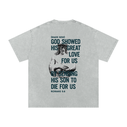 "His Great Love" Snow Washed Tee