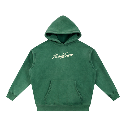 Dark Green Simple Hoodie