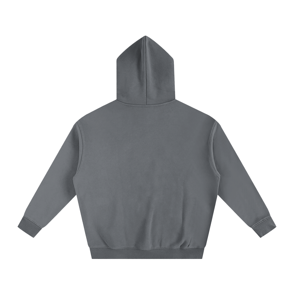 Oversized Fleeced Simple Logo Hoodie