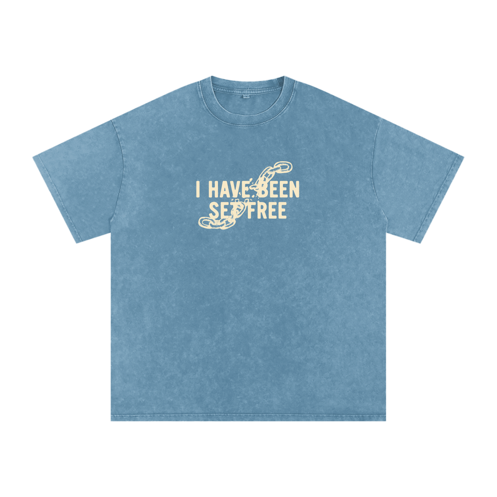 Snow Washed Oversized Cotton T-Shirt