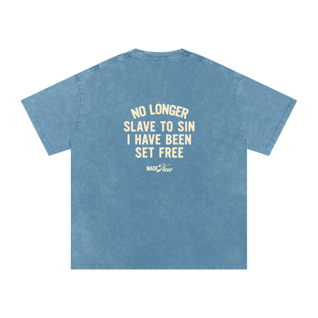 Snow Washed Oversized Cotton T-Shirt