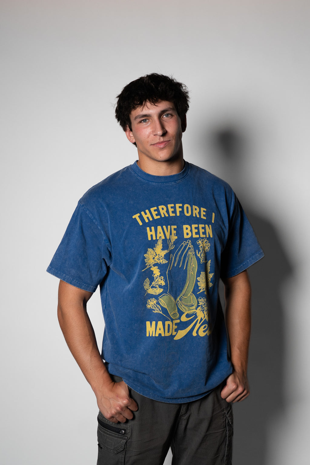 "Been Made New" Bold Blue Heavyweight Vintage Tee