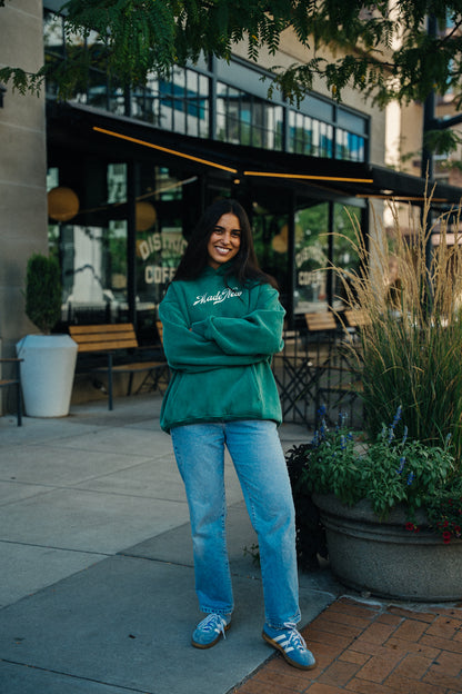 Dark Green Simple Hoodie
