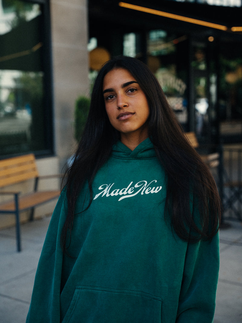 Dark Green Simple Hoodie