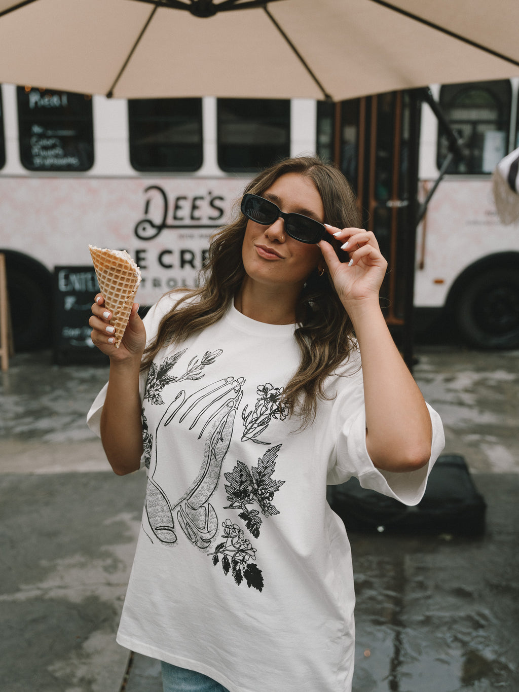 "Pray with Faith" Heavyweight Vintage White Tee