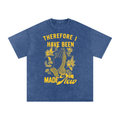 "Been Made New" Bold Blue Heavyweight Vintage Tee