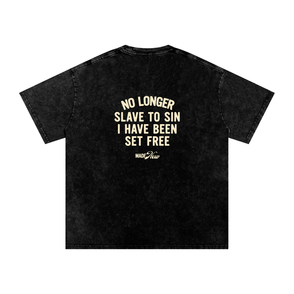 Snow Washed Oversized Cotton T-Shirt