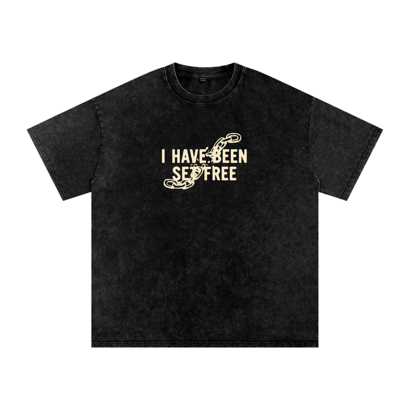 Snow Washed Oversized Cotton T-Shirt