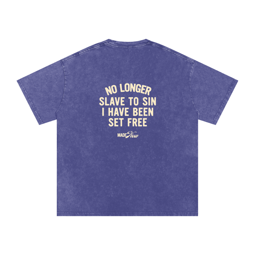 Snow Washed Oversized Cotton T-Shirt